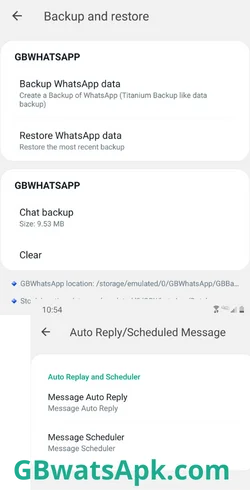 whatsapp gb pro back up