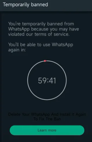 temporarily banned